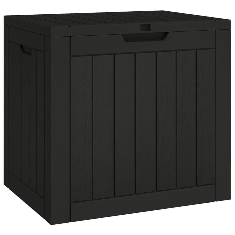 Vidaxl Záhradný úložný box čierny 55,5x43x53 cm polypropylén